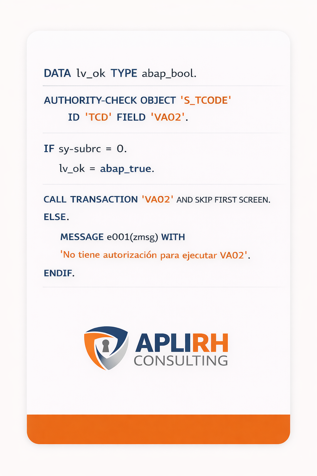 Ejemplo de AUTHORITY-CHECK antes de CALL TRANSACTION en ABAP